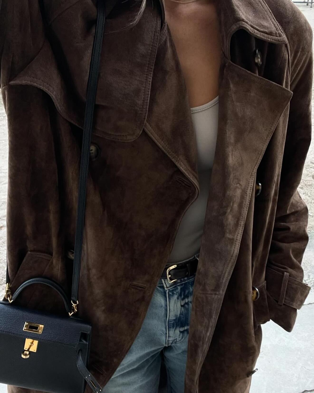 Calisse™ – Long Suede Coat