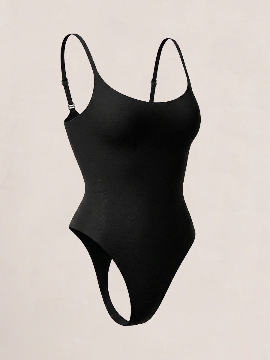 Shapermint Essentials All Day Every Day Scoop Neck Thong Bodysuit