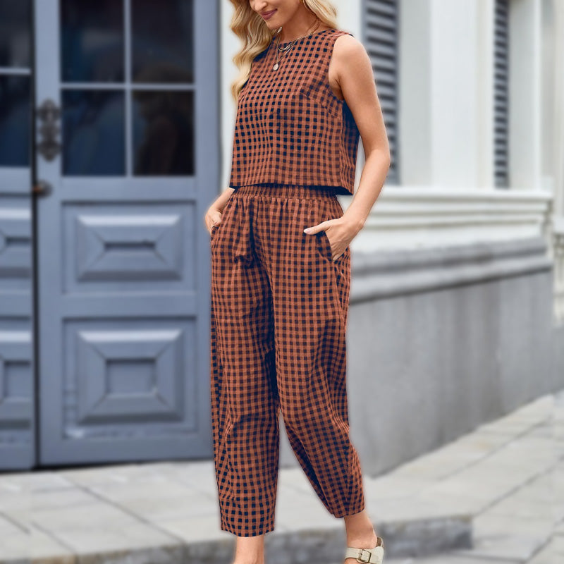 HARPER - CHECKED LOUNGE SET