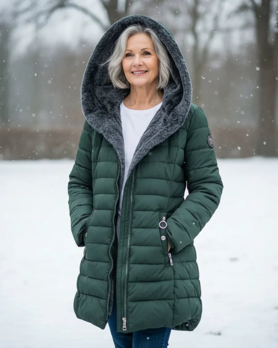 Olivia | Women’s Padded Winter Coat with Hood