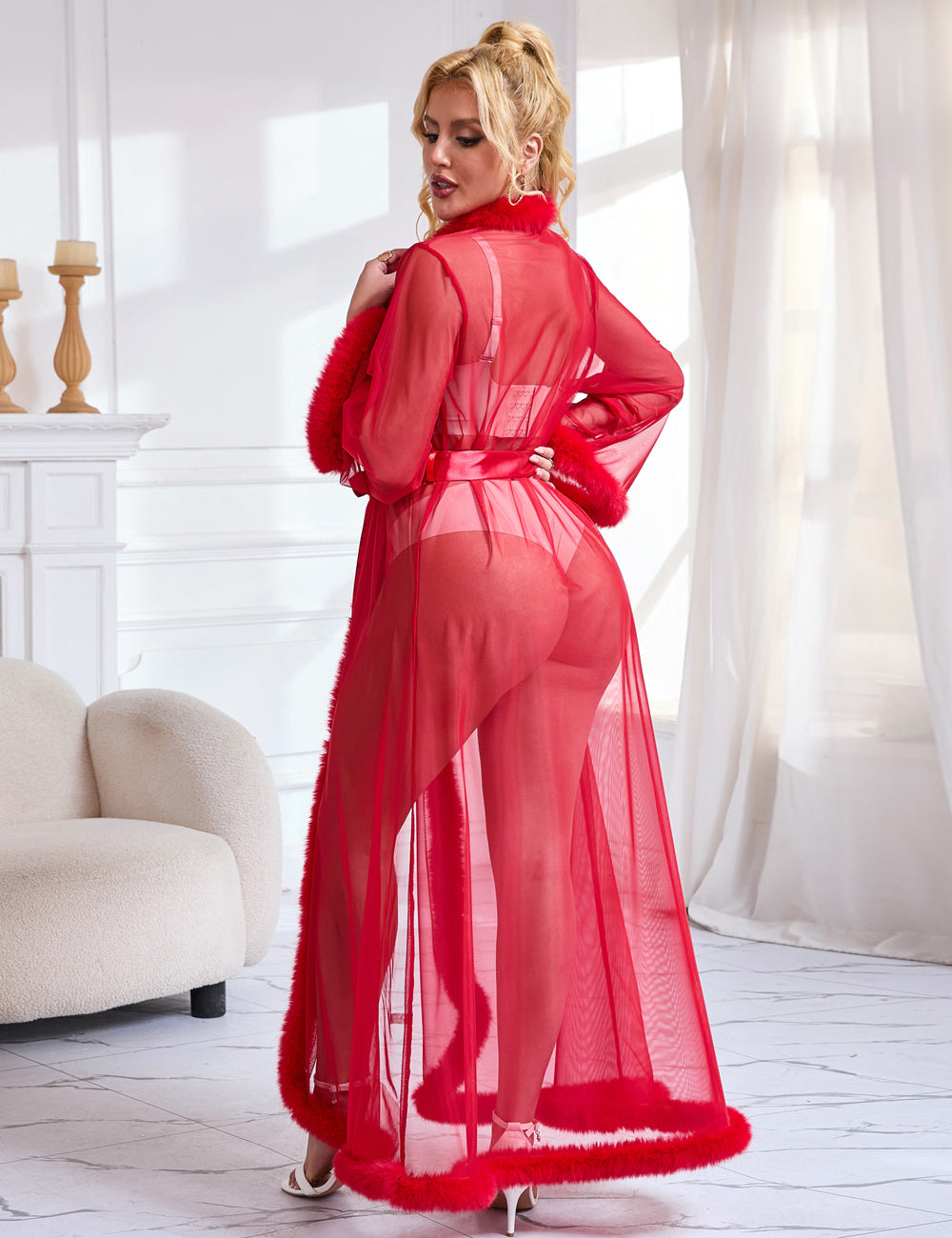 Valentina Luxe™ | Feather Trim Negligee