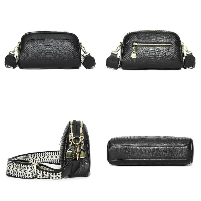 Allira – Croc-Pattern Mini Crossbody Bag