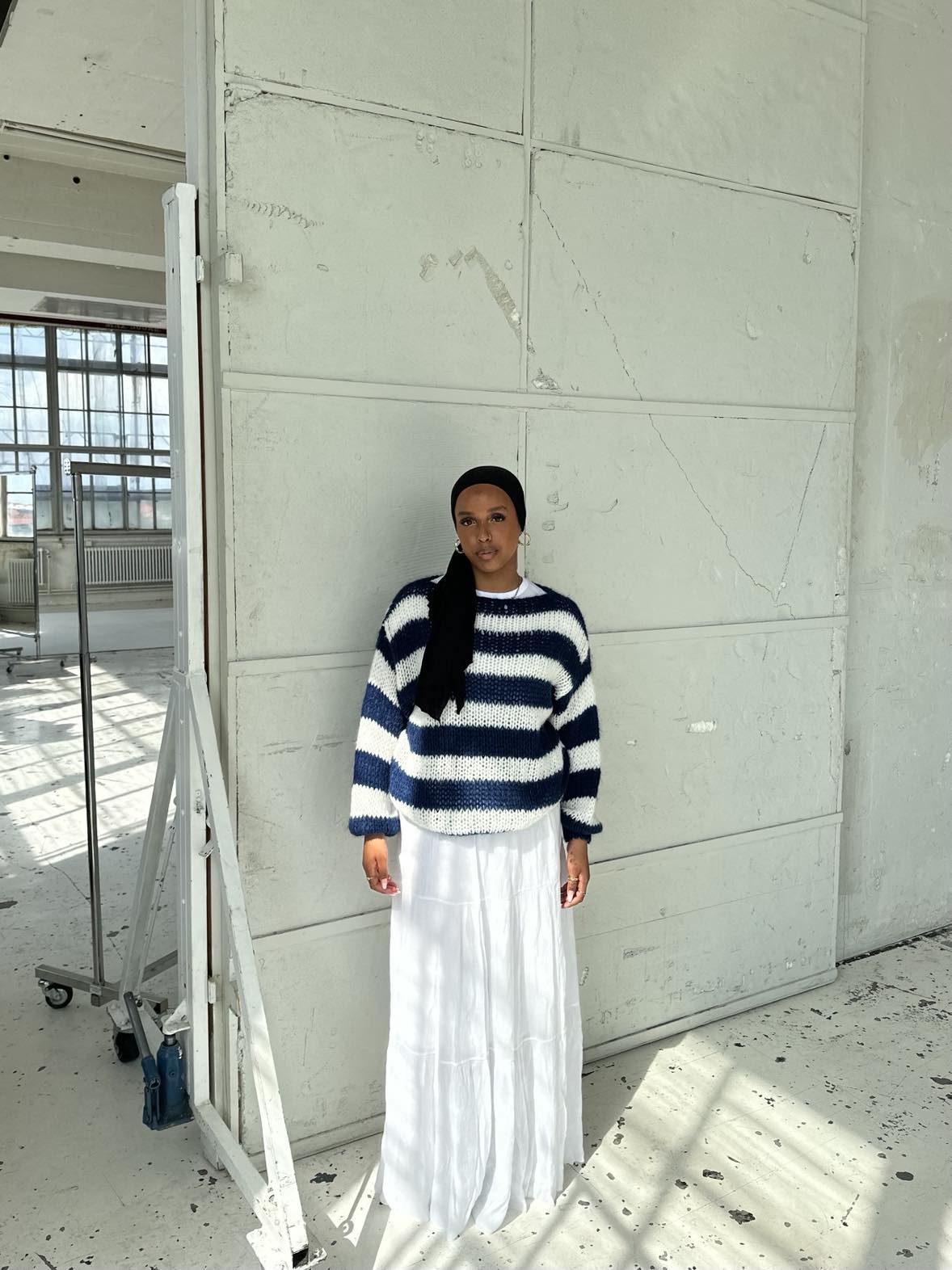 Celoren™ – Striped Off-Shoulder Sweater