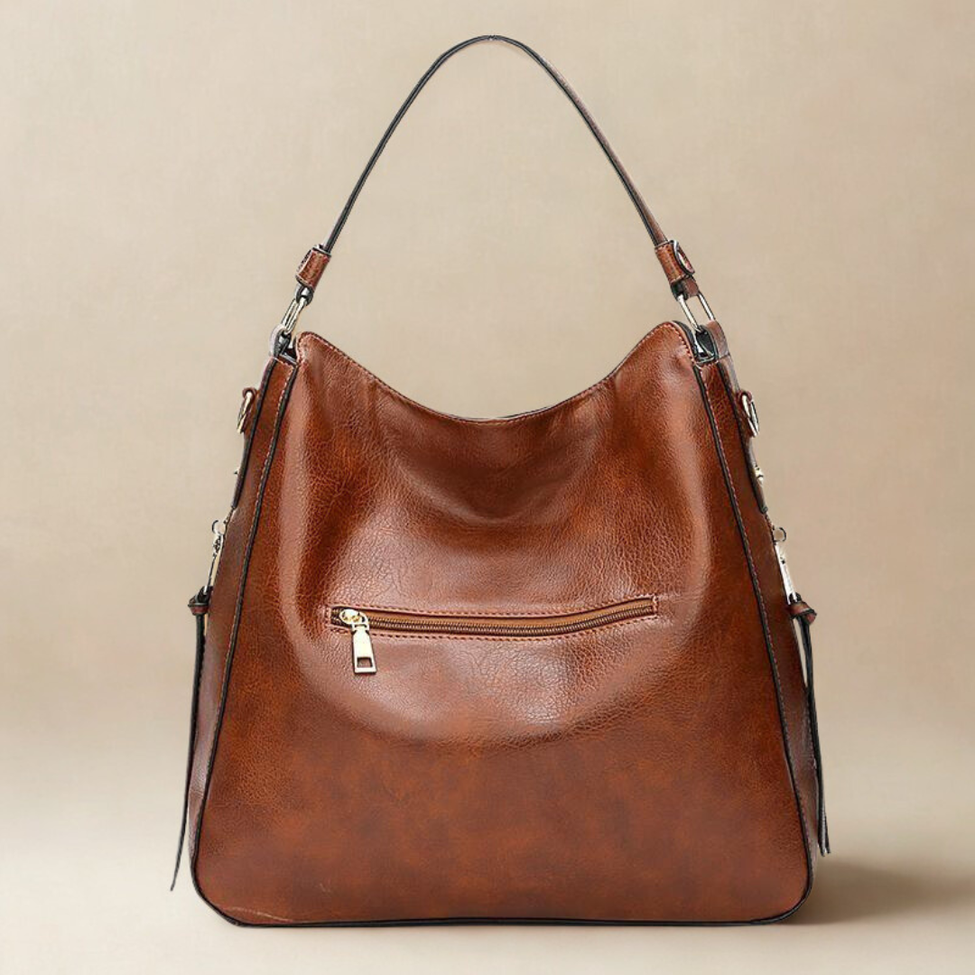 Luxury Leather Hobo Anti-Theft Handbag + Free Pouch Wallet