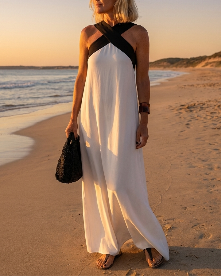 Sienna– Breathable Crossed Maxi Dress