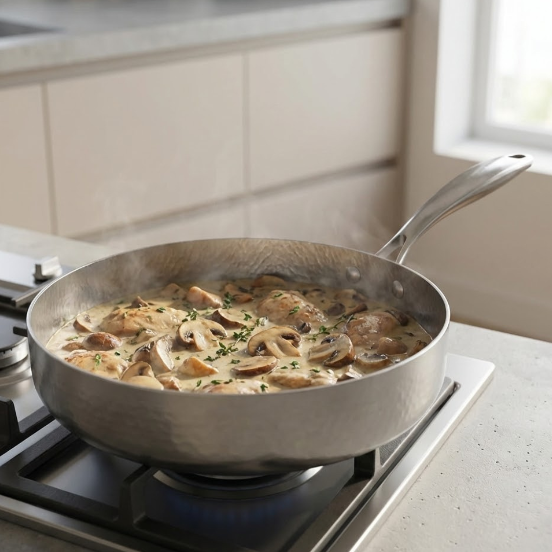 Titanium Hammered High Pan