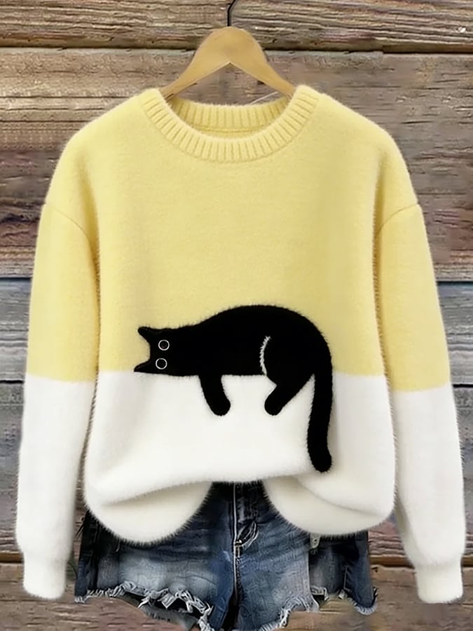 Luna™ - Cat Print Sweatshirt