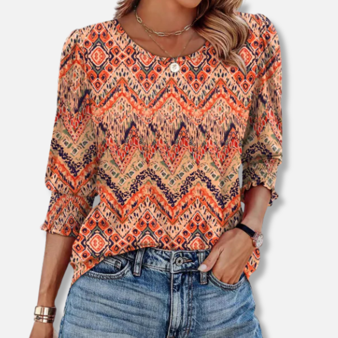 Arika | Printed Charm Top