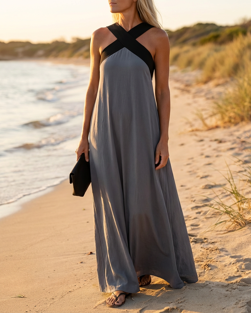 Sienna– Breathable Crossed Maxi Dress