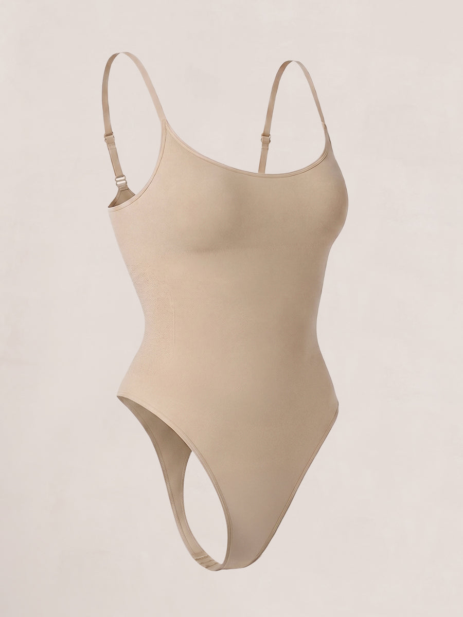 Shapermint Essentials All Day Every Day Scoop Neck Thong Bodysuit