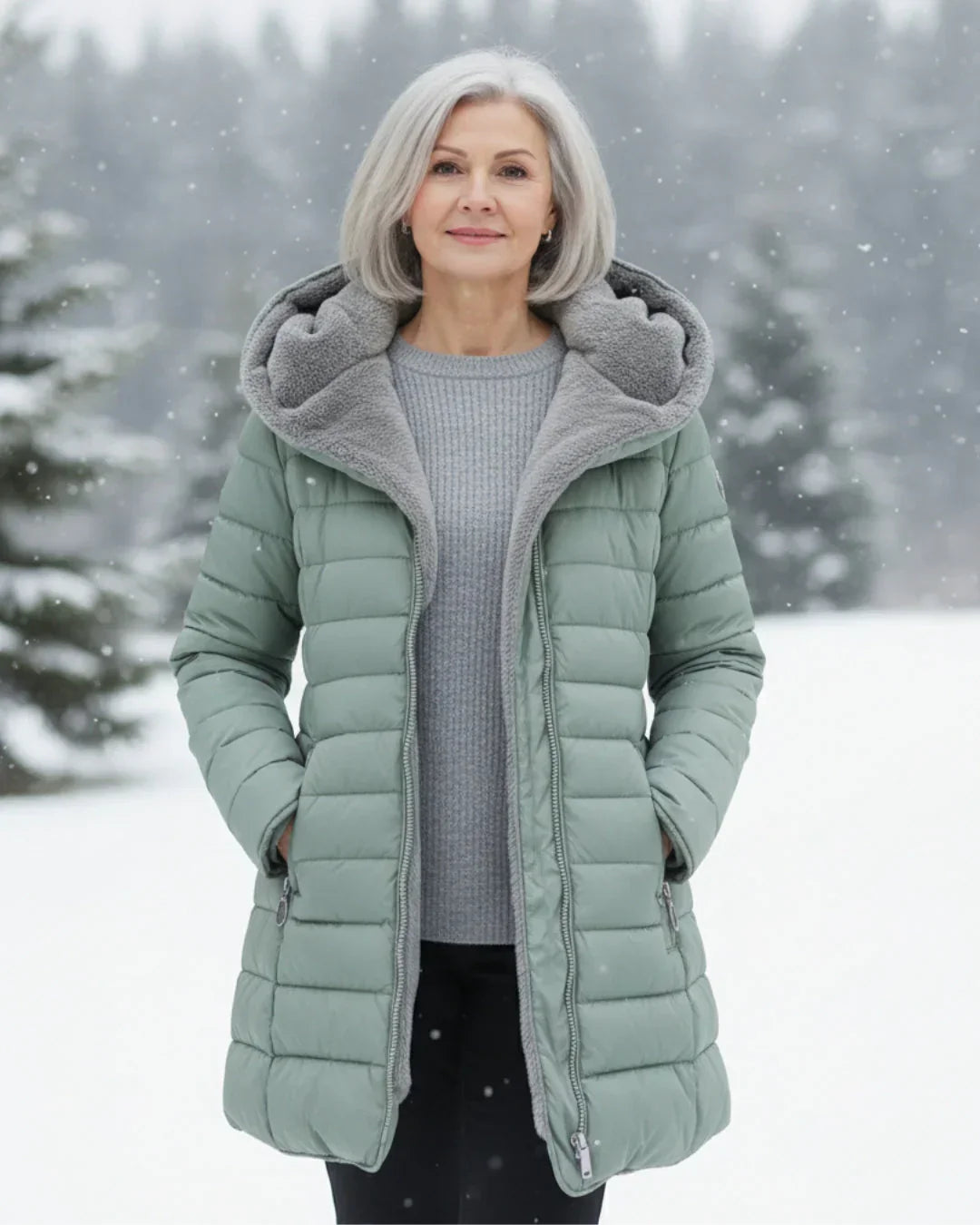 Olivia | Women’s Padded Winter Coat with Hood