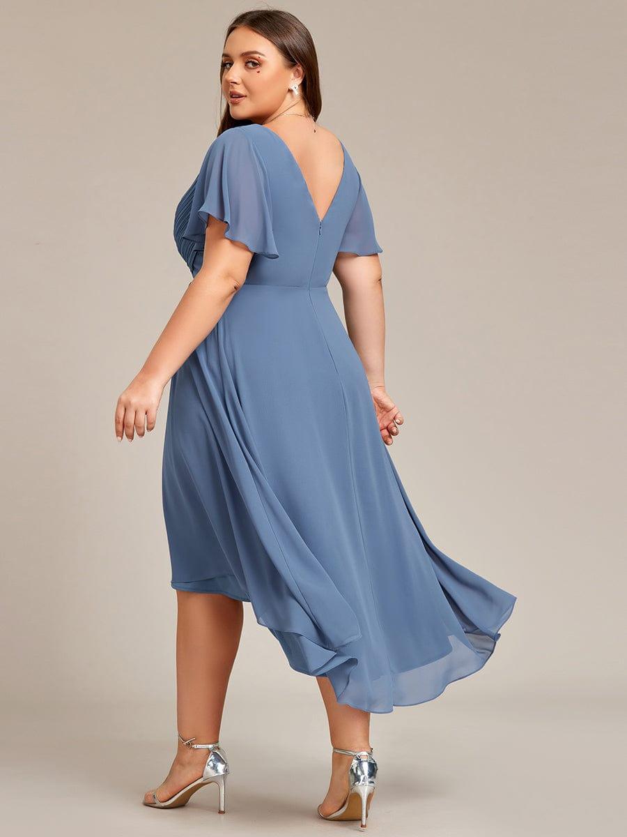 Zara – Plus Size V-Neck High-Low Chiffon Dress