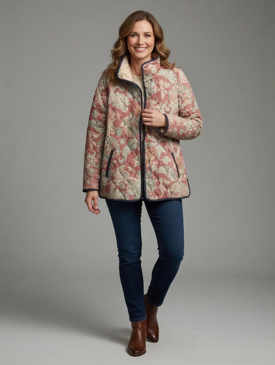 ARISBETH™ | Vintage Floral Casual Quilted Jacket