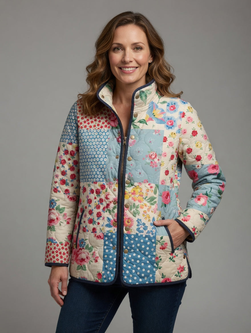 BRYNN™ | Charming Floral Quilted Jacket