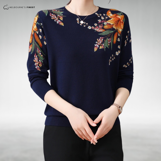 Alannah™ Elegant Floral Knit Jumper
