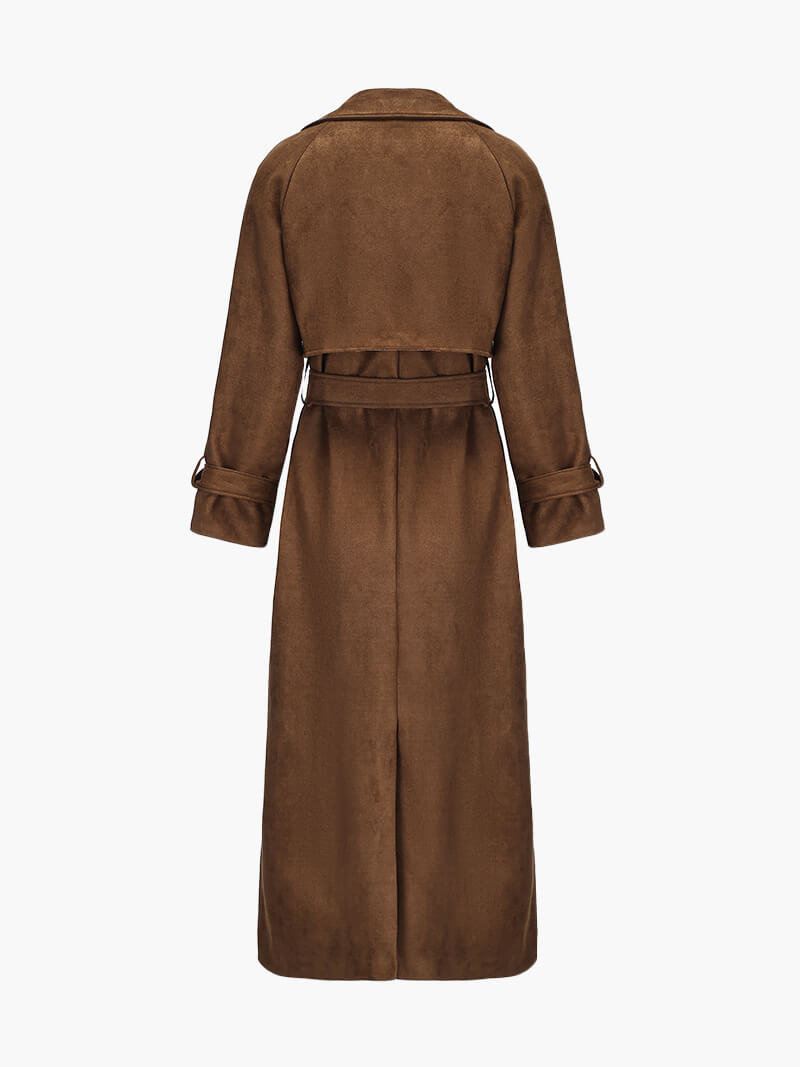 Sovelle™ – Luxe Suede Trench Coat