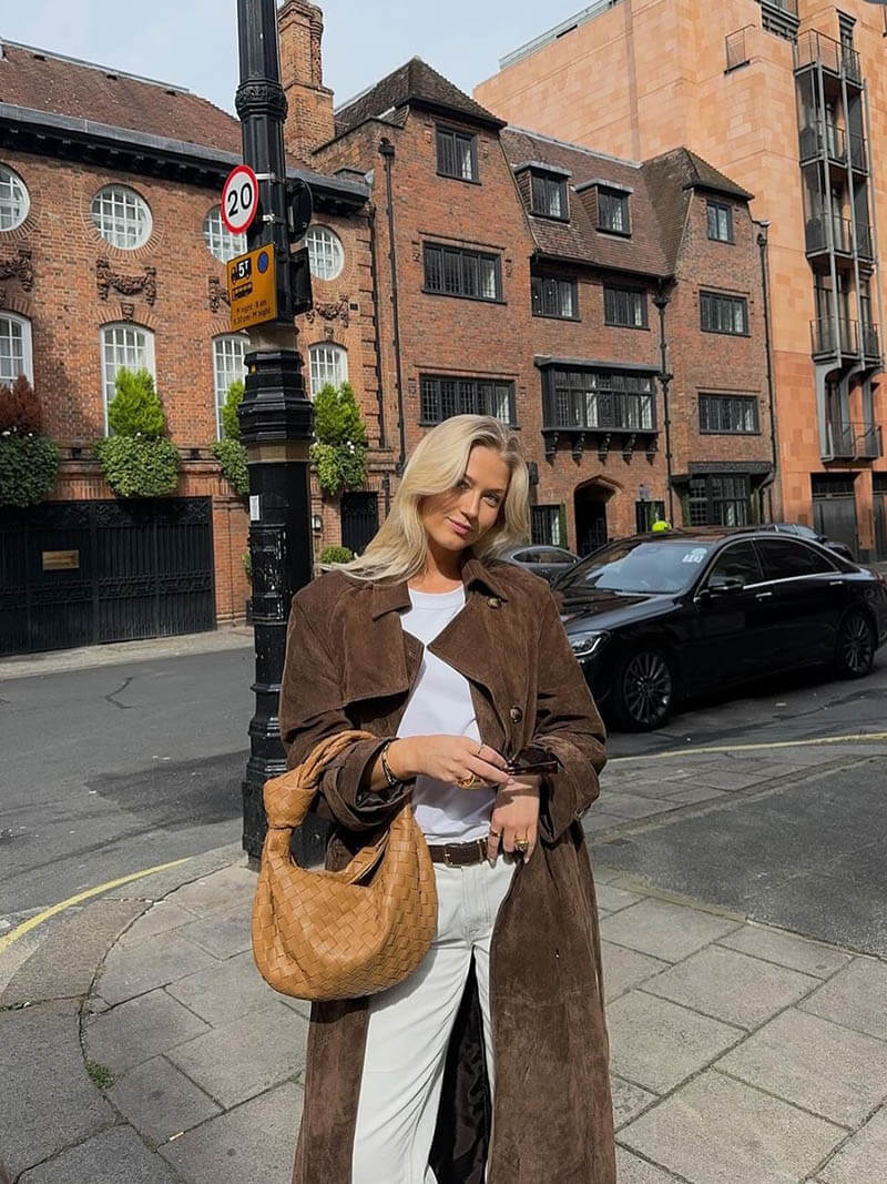 Sovelle™ – Luxe Suede Trench Coat