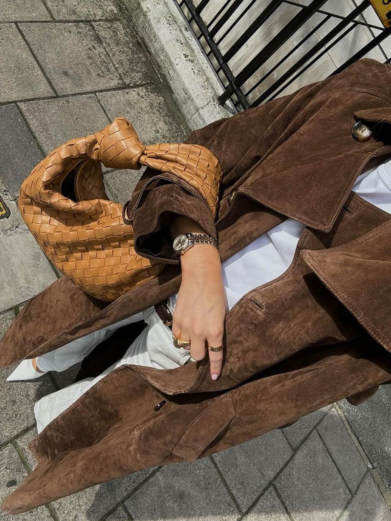 Sovelle™ – Luxe Suede Trench Coat