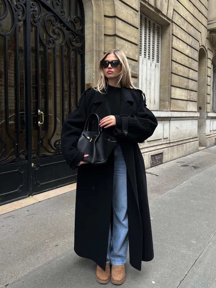 Serelle™ – Classic Black Coat