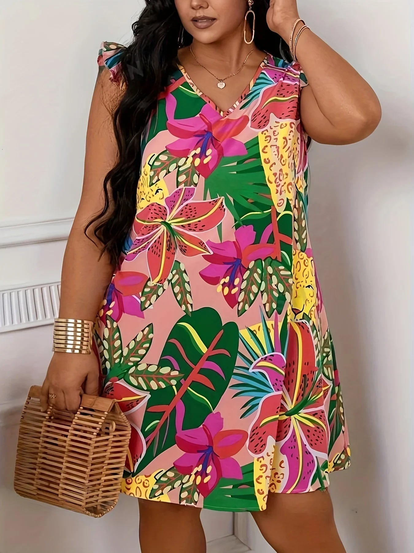 Elanora – Tropical Summer Swing Dress