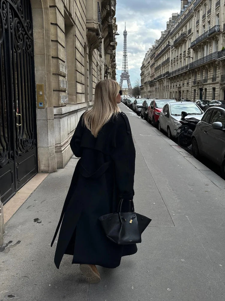Serelle™ – Classic Black Coat