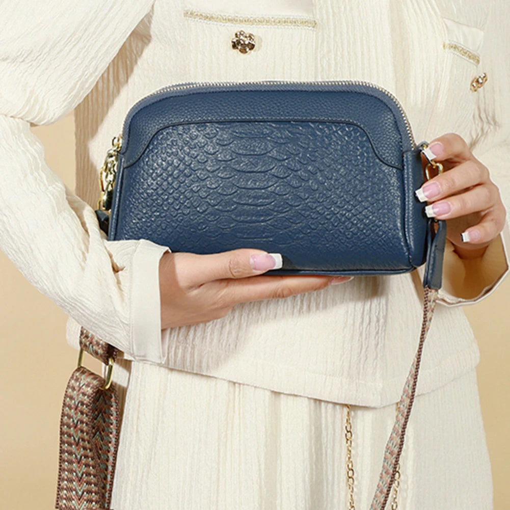 Allira – Croc-Pattern Mini Crossbody Bag