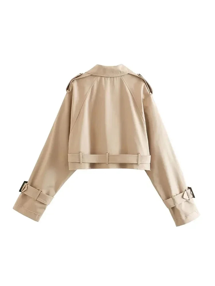 Celestra™ – Cropped Trench Coat