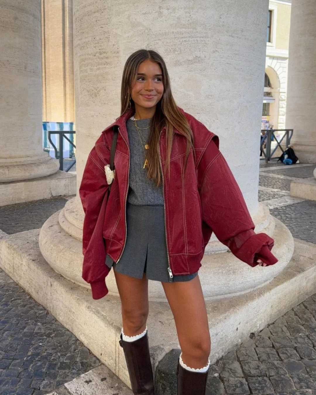 Celestine™ – Bold Faux Leather Jacket