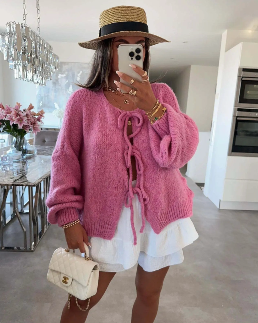 Celestra™ – Knitted Bow Cardigan