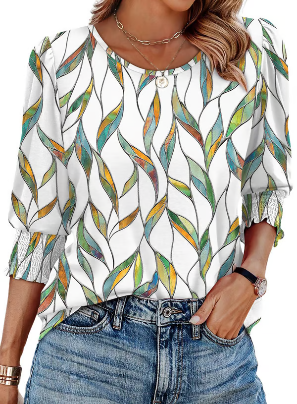 Arika | Printed Charm Top
