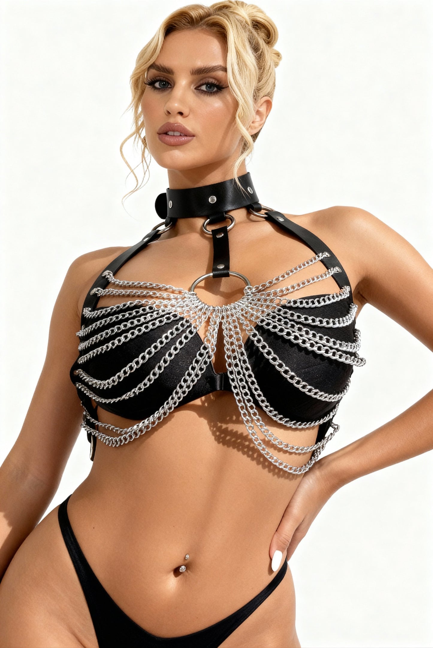 ZAHRA | GOTHIC CHEST CHAIN HARNESS