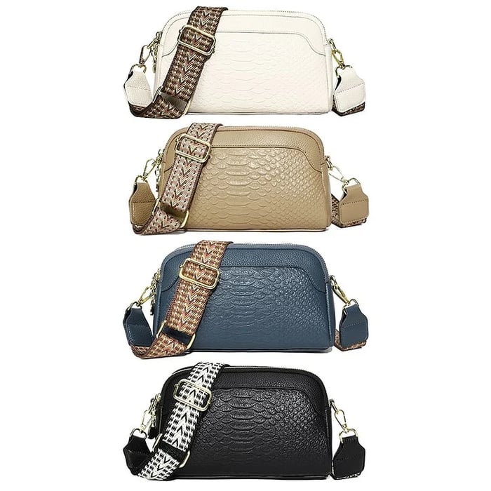 Allira – Croc-Pattern Mini Crossbody Bag