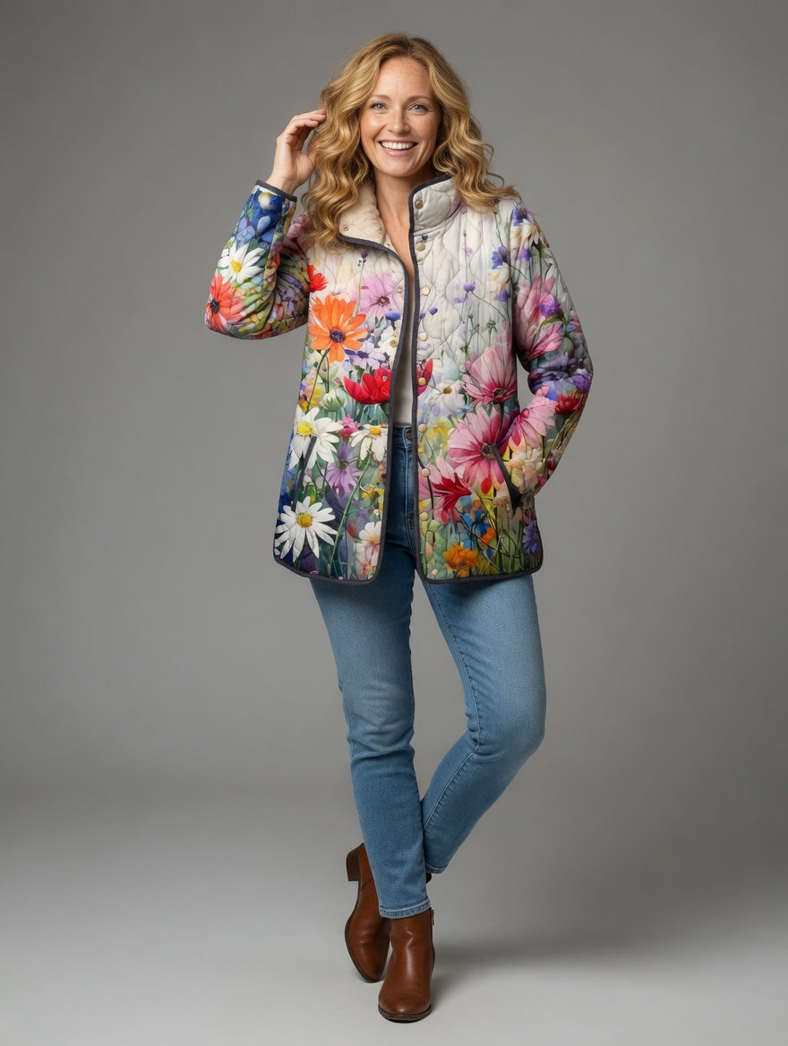 CARTER™ | Vintage Charming Floral Quilted Jacket