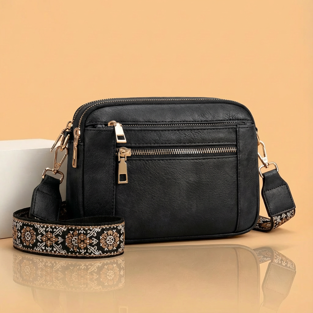 Valeria | Refined Leather Shoulder Bag
