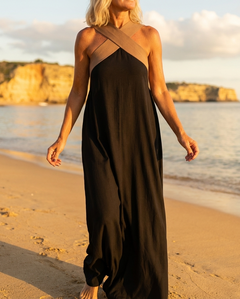 Sienna– Breathable Crossed Maxi Dress