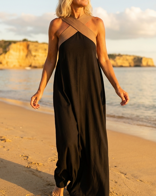 Sienna– Breathable Crossed Maxi Dress