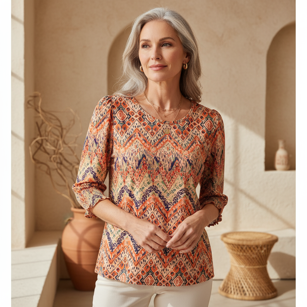 Arika | Printed Charm Top