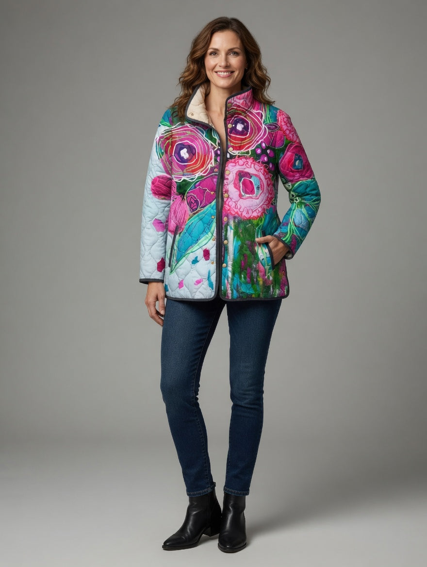 CALLIOPE™ | Elegant Floral Pattern Jacket