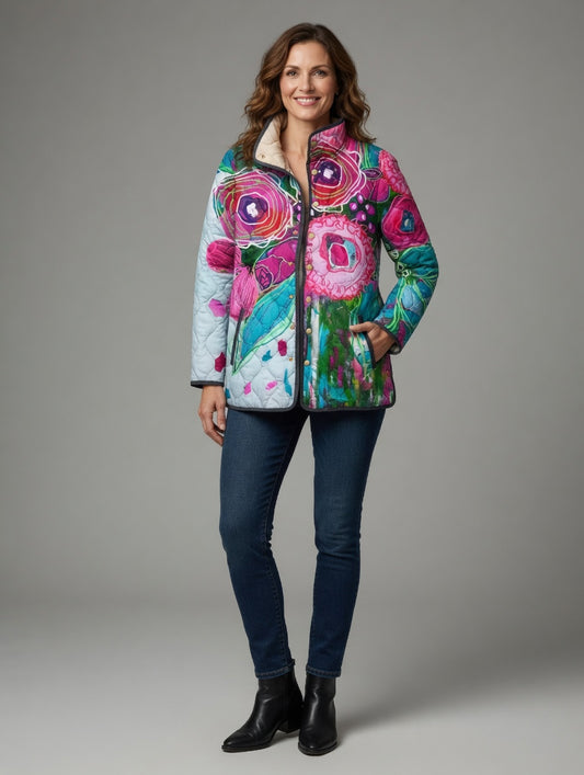 CALLIOPE™ | Elegant Floral Pattern Jacket