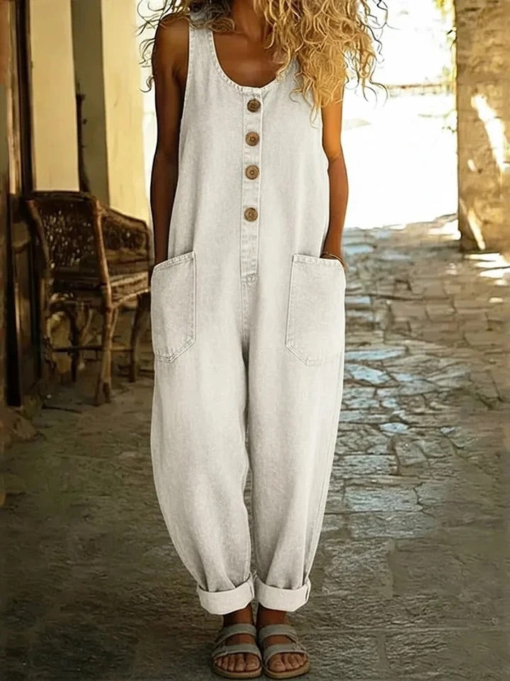 Saylor - Vintage Washed Cotton Denim Overall